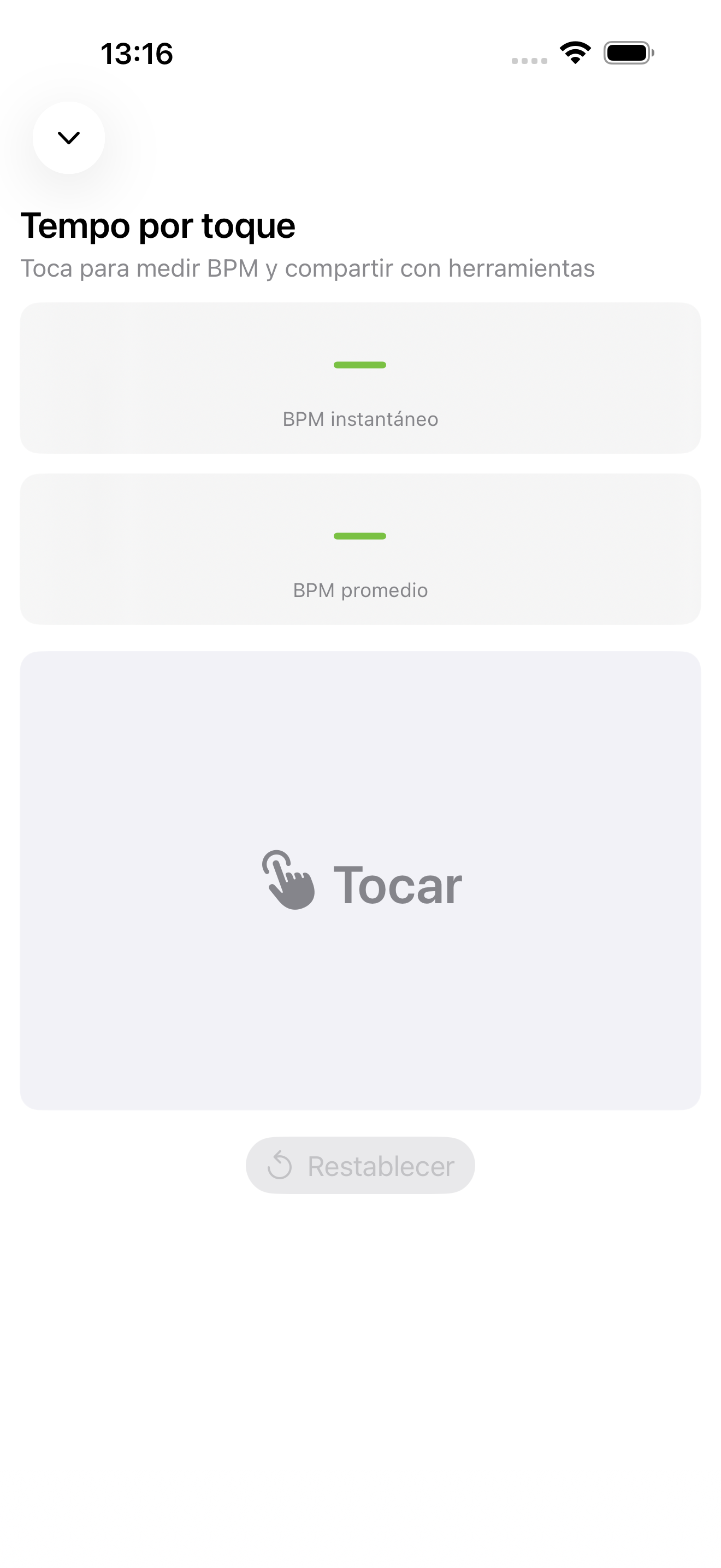 Metric iOS en iPhone